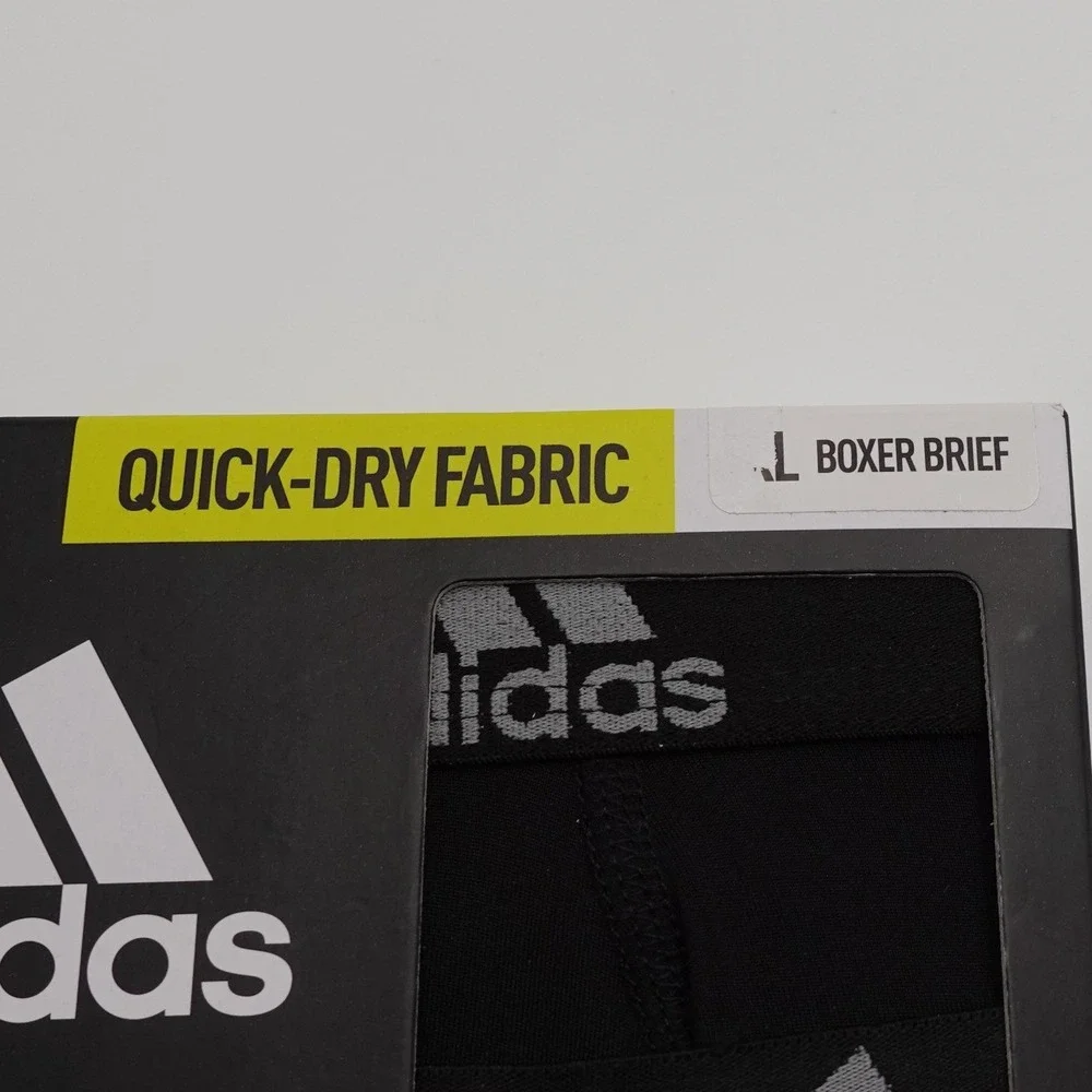 Adidas Boxer Briefs Mens XL Black 3 Pack Performance Quick Dry AEROREADY 5152376